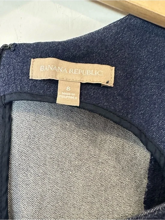 Banana Republic Denim Sleeveless Sheath Dress with Back Cutout - Picture 2 of 4